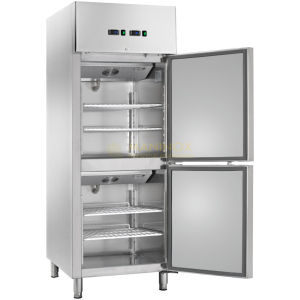 AK600DTV aperto Armadio refrigerato ventilato a doppia temperatura -2 / +8 , -18 / -22 capacità 225L / 225L