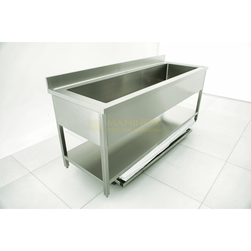 Lavello vasca unica in acciaio inox Lavello vasca unica in acciaio inox 200x70x85h