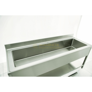 MAN04914 Lavello vasca unica in acciaio inox 200x70x85h
