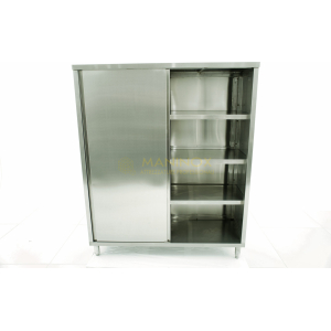 MAN04940 Armadio in acciaio inox con ante scorrevoli 150x50x180h