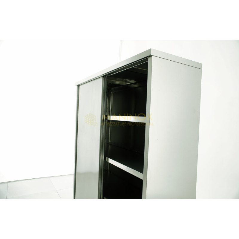 MAN04943 Armadio in acciaio inox con ante scorrevoli 150x50x180h