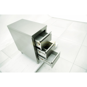 MAN04995 Cassettiera in acciaio inox a 3 cassetti 40x70x85h