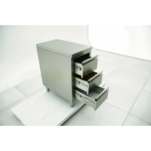 MAN04996 Cassettiera in acciaio inox a 3 cassetti 40x70x85h