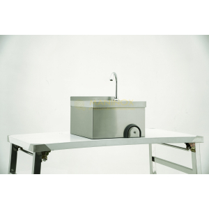 Lavamani in acciaio inox con comando a ginocchio da parete Lavamani in acciaio inox con comando a ginocchio da parete 40X40X25h