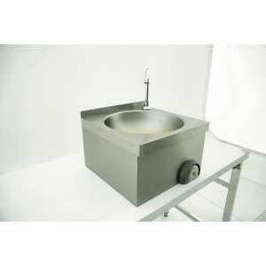 MAN05101 Lavamani in acciaio inox con comando a ginocchio da parete 40X40X25h