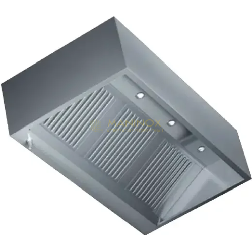 Cappa cubica a parete con faretto Led serie 110