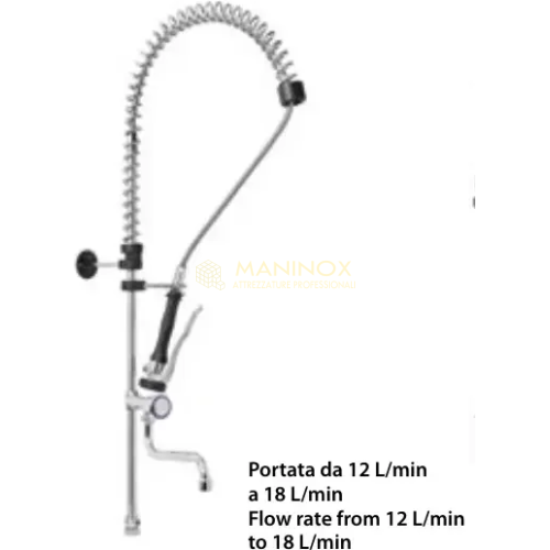 Screenshot_20251006_130721 Gruppo doccia prelavaggio monoforo con prolunga, canna 250 mm, maniglie rotonde e doccetta Preminum