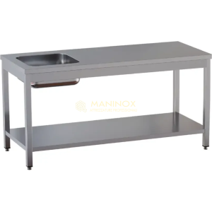 Tavolo chef con vasca a sinistra