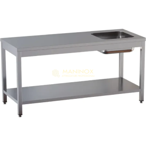 Tavolo chef con  vasca a destra