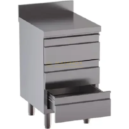 Cassettiera con 3 cassetti e alzatina