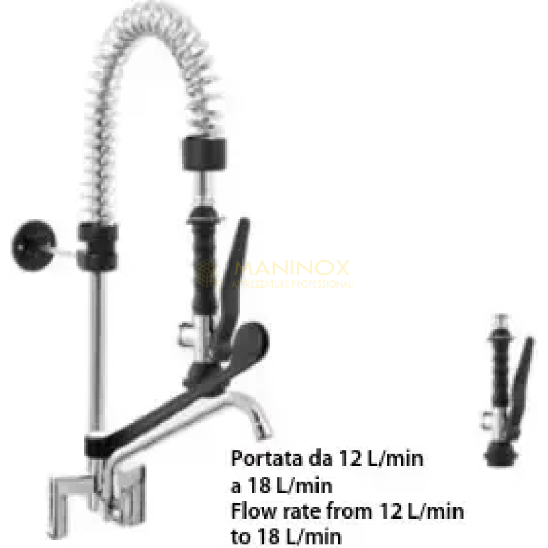 Screenshot_20251016_104557 Gruppo doccia miscelatore biforo, canna girevole, leva clinica in PA6, doccia Basic e interasse fisso