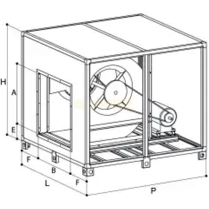 Ventilatori centrifughi cassonati trasmissione MXECT