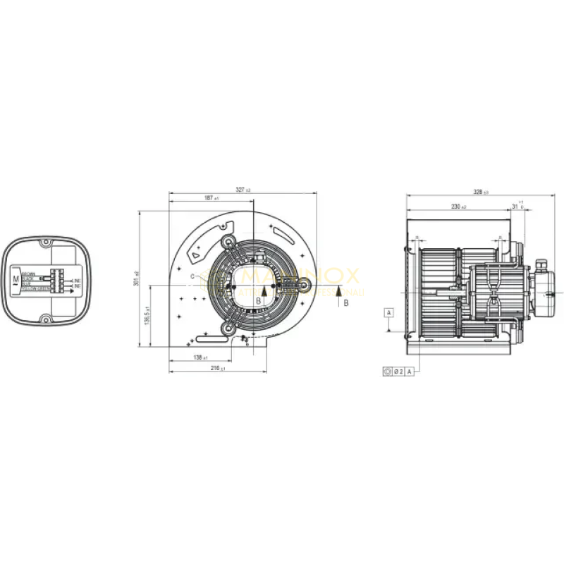 Motoventilatore per cappe MXSDR 7/7-4
