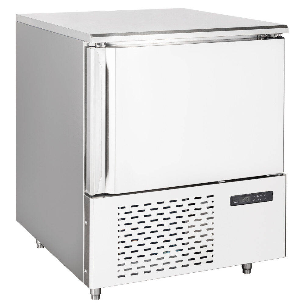 Abbattitore per gastronomia capacità 5 x GN1/1 o 5 x EN 60x40 capacità refrigerante 20 kg / +3 °C 15 kg / -18 °C @ +90 °C