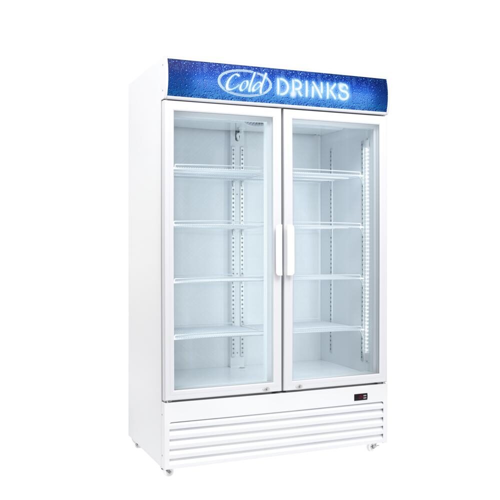 Espositore refrigerato per bibite, 2 porte, 1220x745x1990h, +2 +10 °C