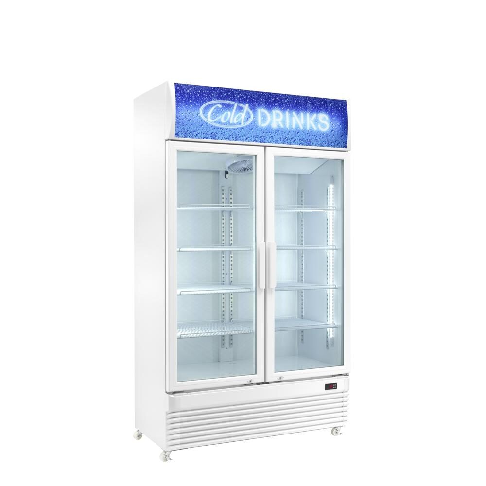 Espositore refrigerato per bibite, 2 porte, 1120x610x1965h, +2 +10 °C