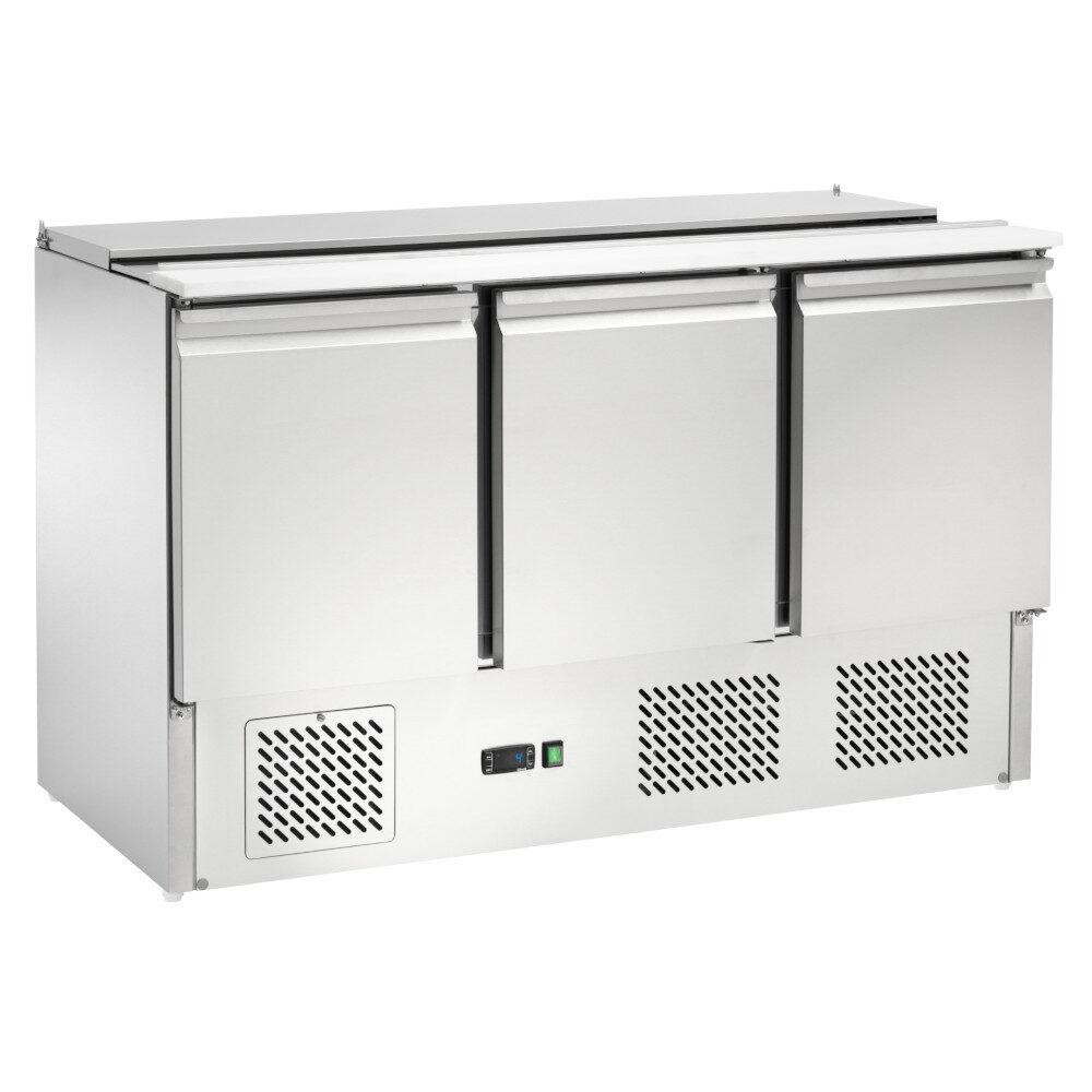 Saladette refrigerata ventilata, 1365x700x870h, +2 +8 °C