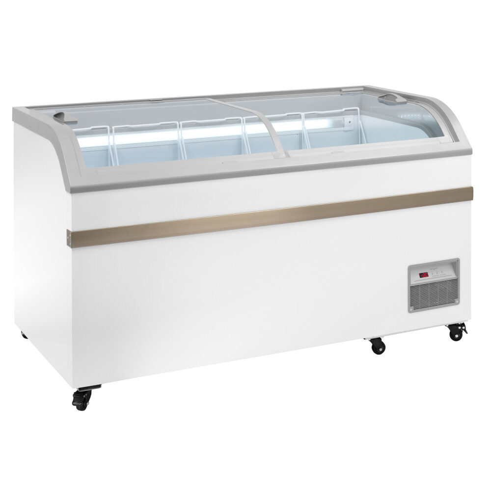 Frigo-congelatore a isola, 1475x757x858h, +8 -26 °C, 2 porte a vetri.