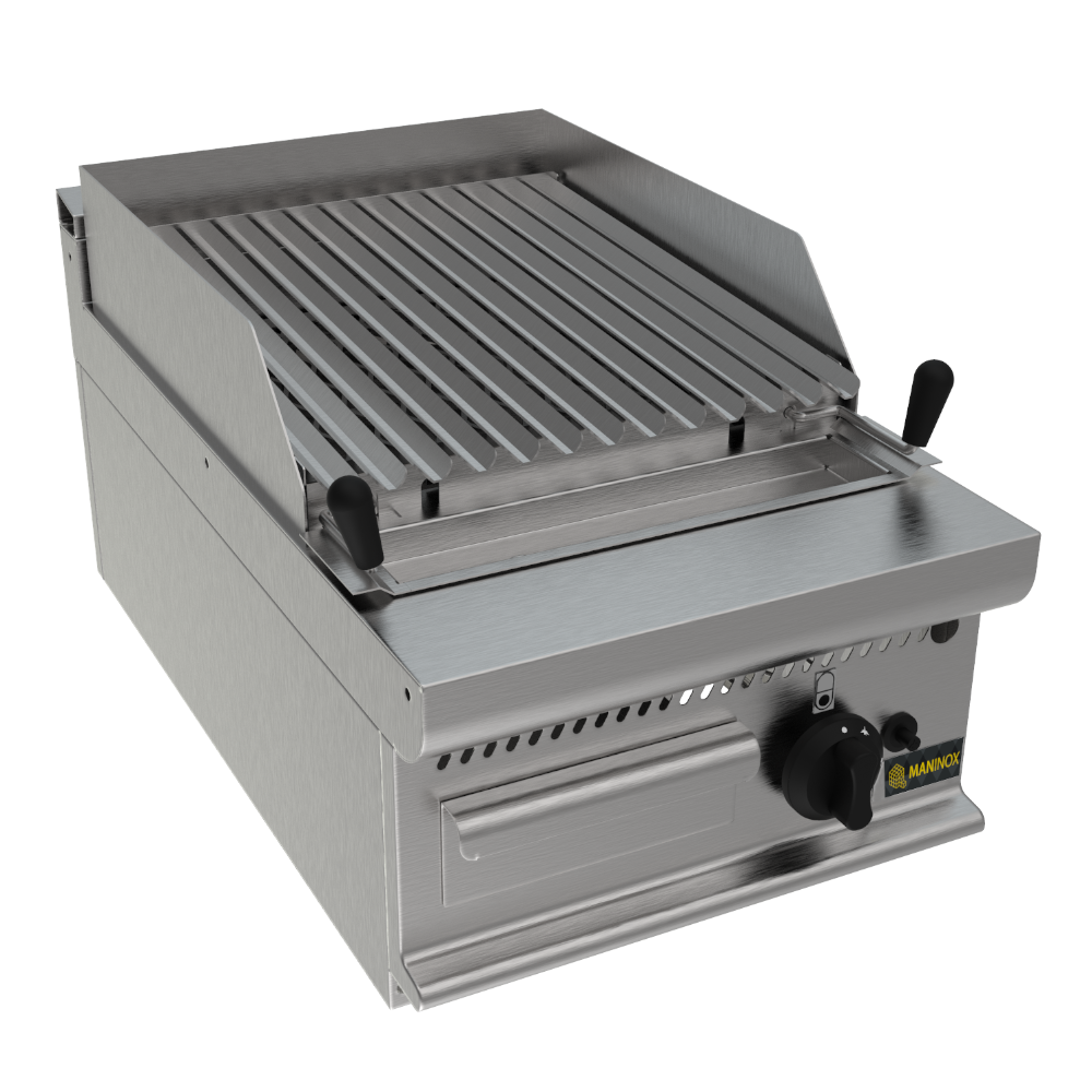 Griglia a pietra lavica a gas, 40x70x30.5h, 8 kW