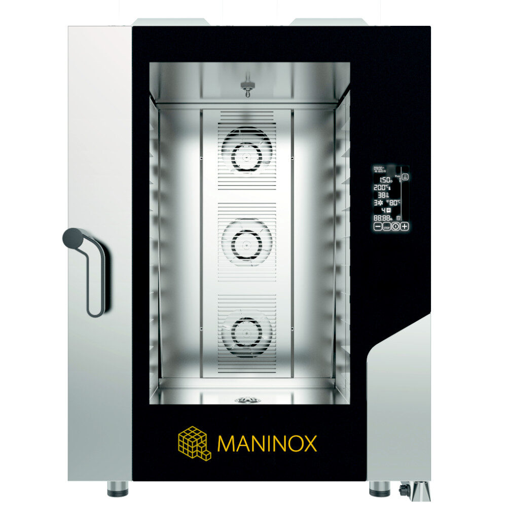 Forno a gas combinato convezione vapore 10 teglie 60x40 con pannello digitale touch