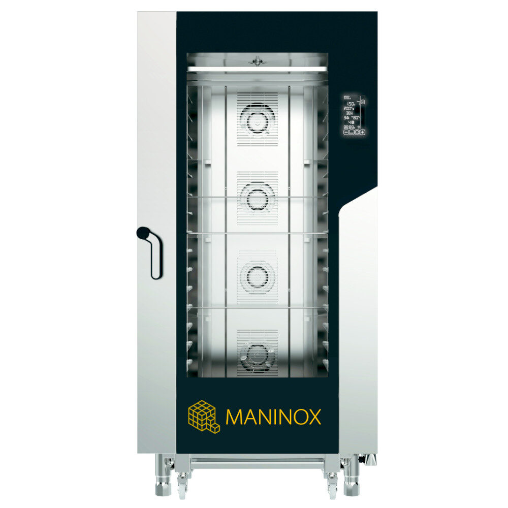 Forno elettrico combinato convezione vapore 16 teglie 60x40 con pannello digitale touch