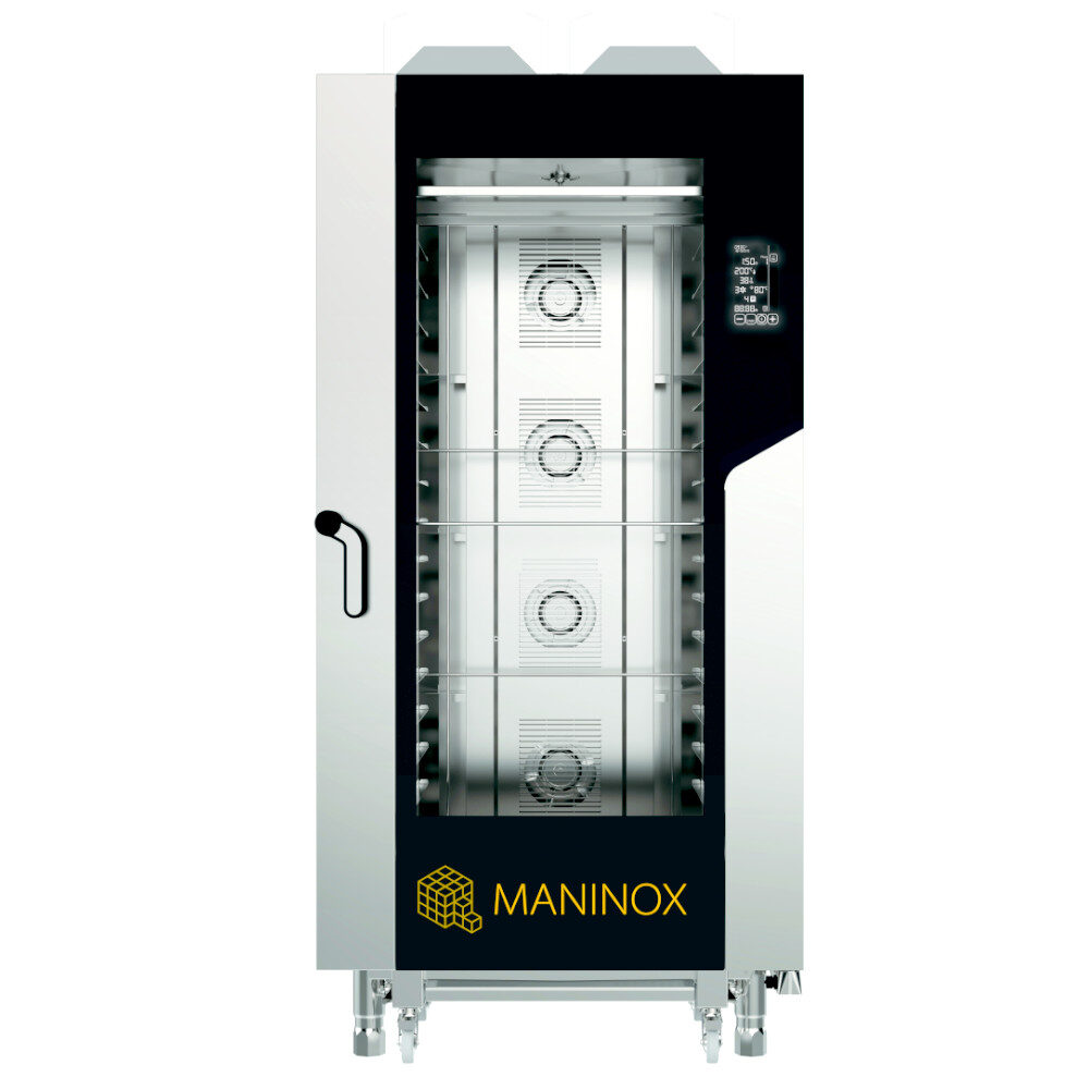 Forno a gas combinato convezione vapore 16 teglie 60x40 con pannello digitale touch