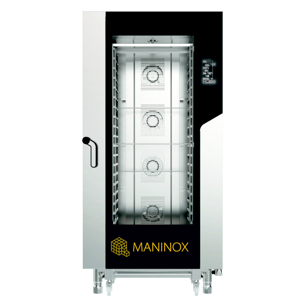 Forno elettrico combinato convezione vapore 20 teglie 1/1 GN con pannello digitale touch