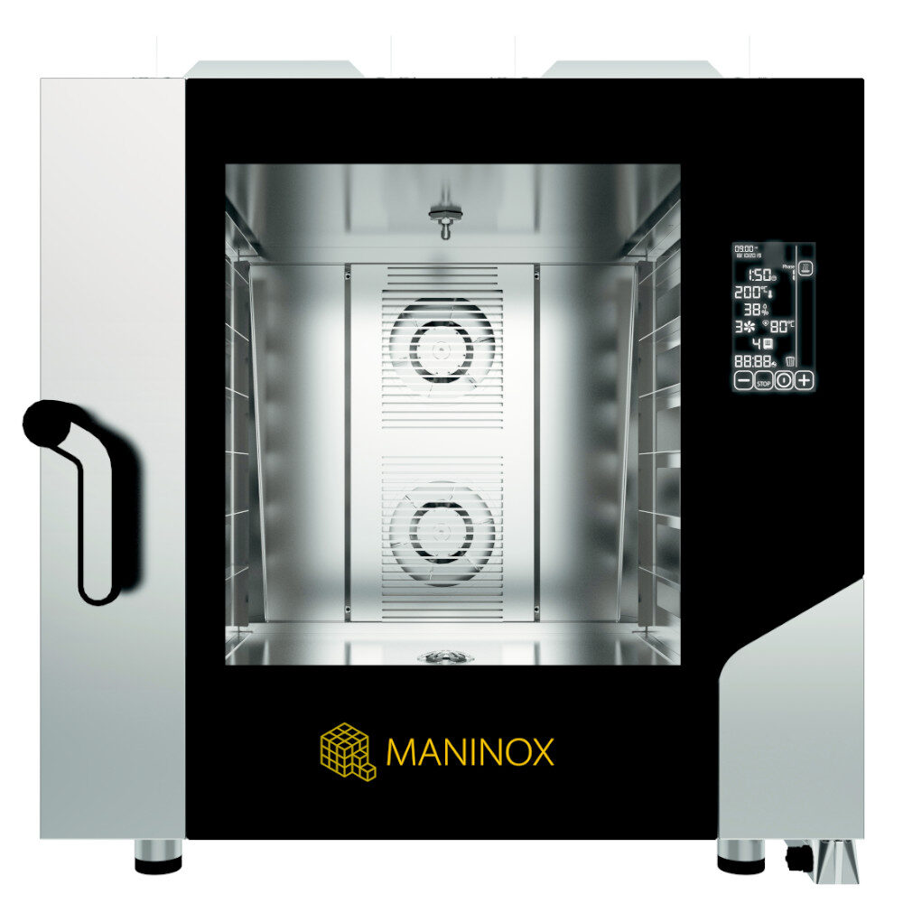 Forno a gas combinato convezione vapore 6 teglie 60x40 con pannello digitale touch