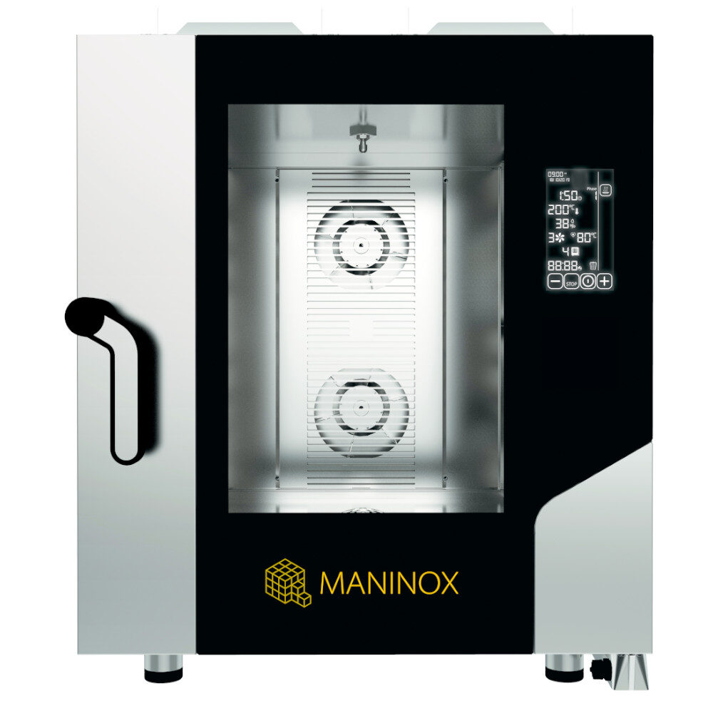 Forno a gas combinato convezione vapore 7 teglie 1/1 GN con pannello touch