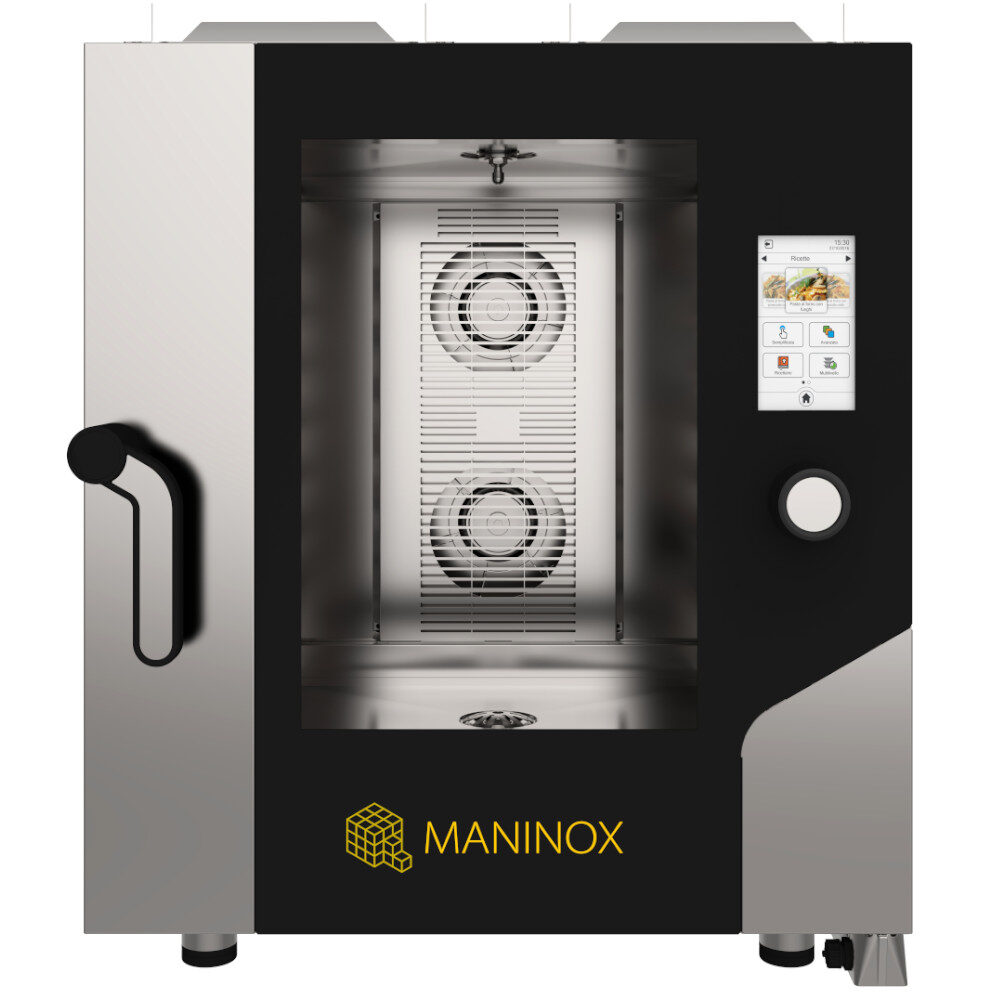 Forno a gas combinato convezione vapore 7 teglie 1/1 GN con touch screen