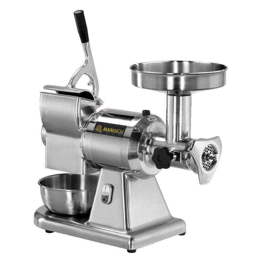 Tritacarne e grattugia, trifase, gruppo macinazione in alluminio, 590x290x510÷600h mm