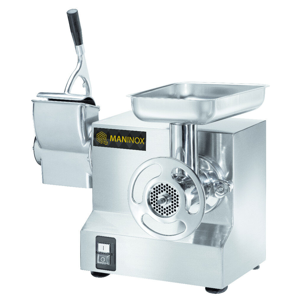 Tritacarne e grattugia, trifase, gruppo macinazione in alluminio, 560x430x480÷650h mm