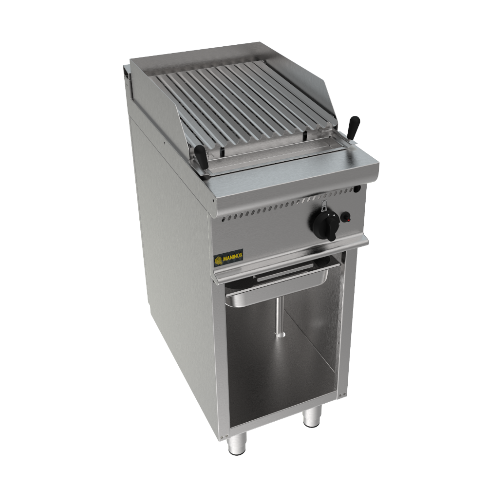 Griglia a pietra lavica a gas, 40x70x85h, 8 kW