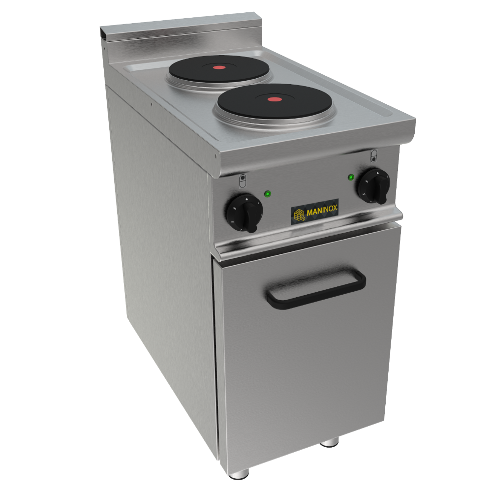 Cucina elettrica armadiata 2 piastre, 40x70x85h, 5.2 kW