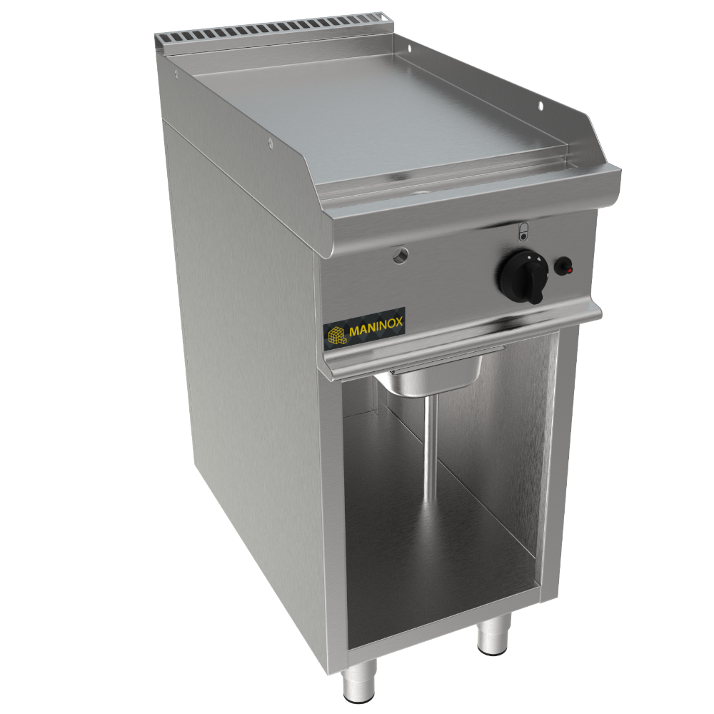 Fry top liscio a gas, 40x70x85h, 6 kW