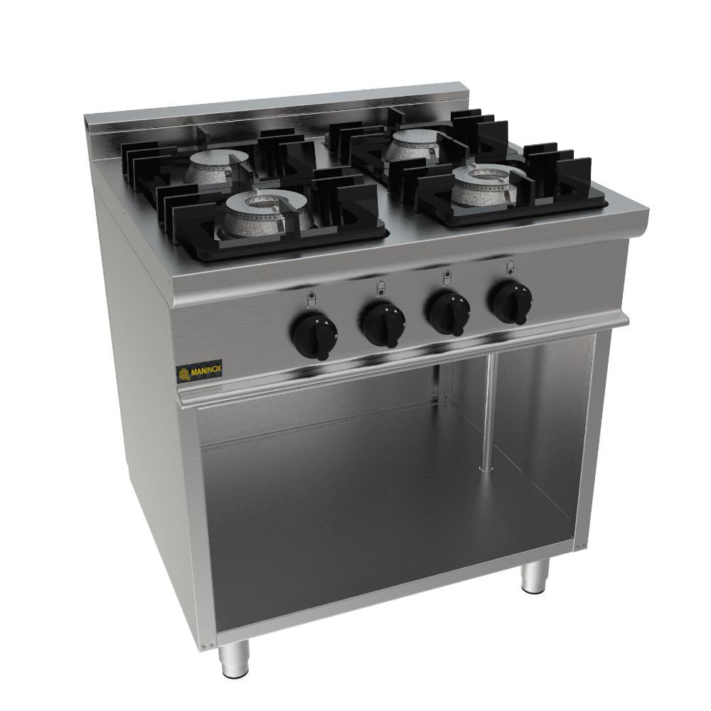 Cucina a gas 4 fuochi, 70x70x85h, 18 kW