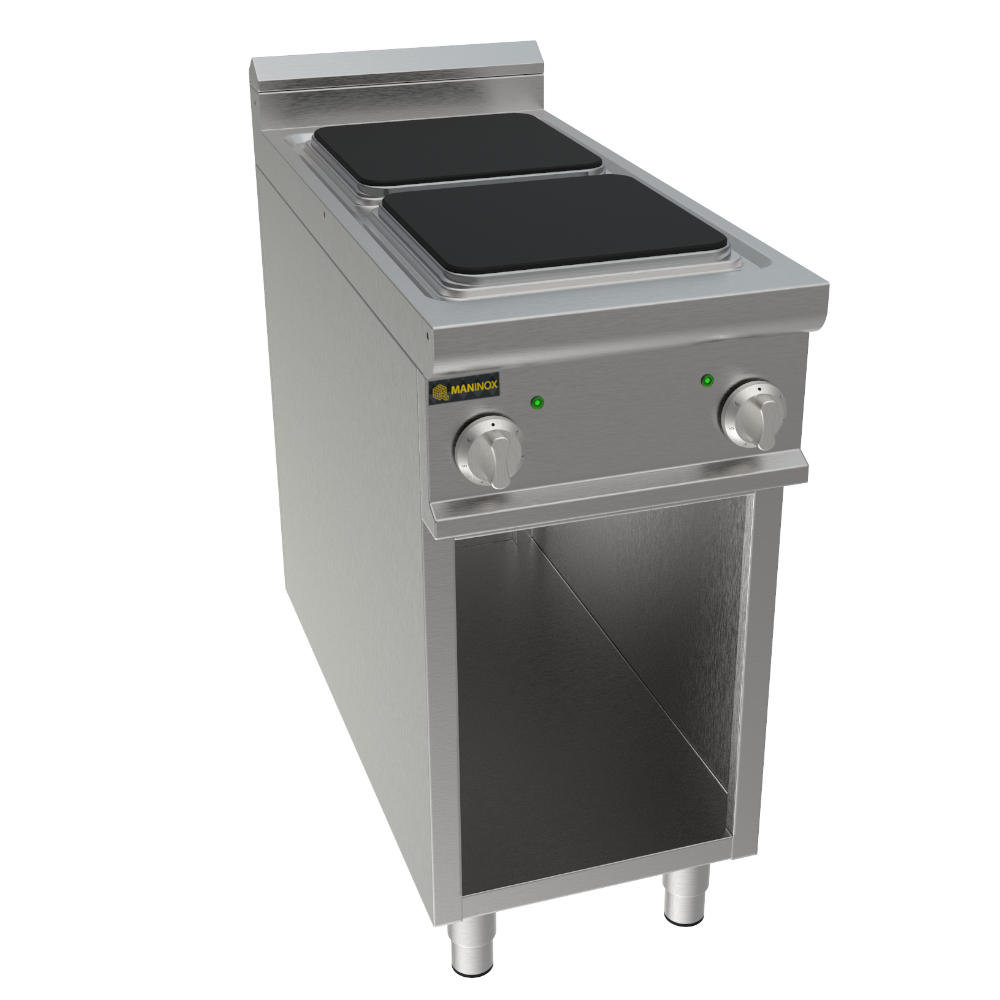 Cucina elettrica armadiata 2 piastre, 40x90x85h, 8 kW