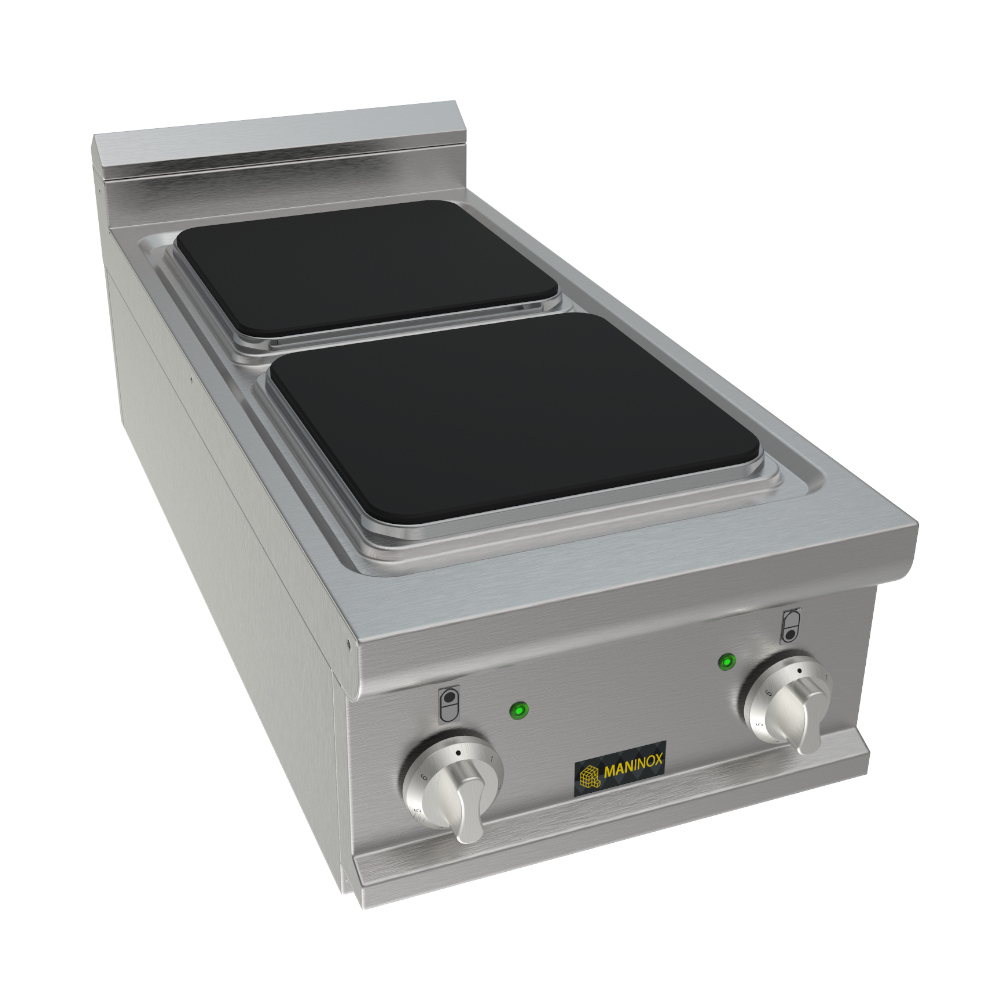 Cucina elettrica 2 piastre, 40x90x27.5h, 8 kW