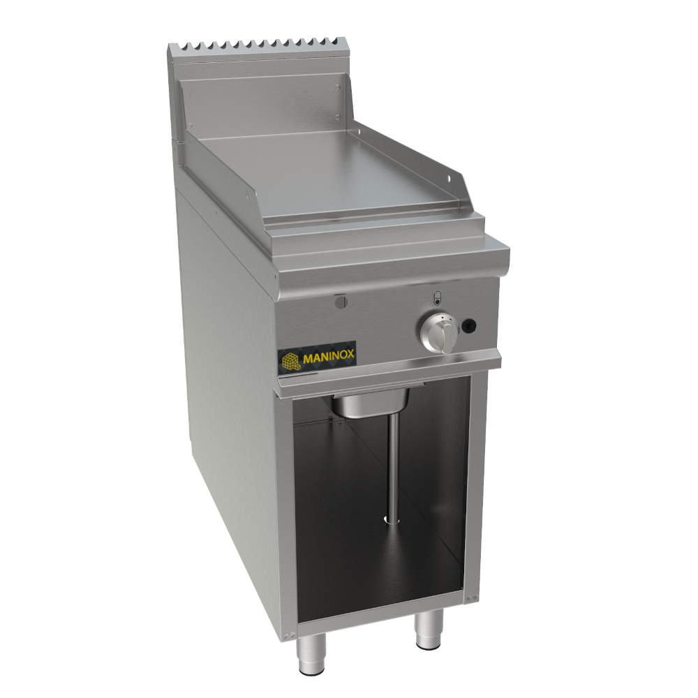 Fry top liscio a gas, 40x90x85h, 6.9 kW