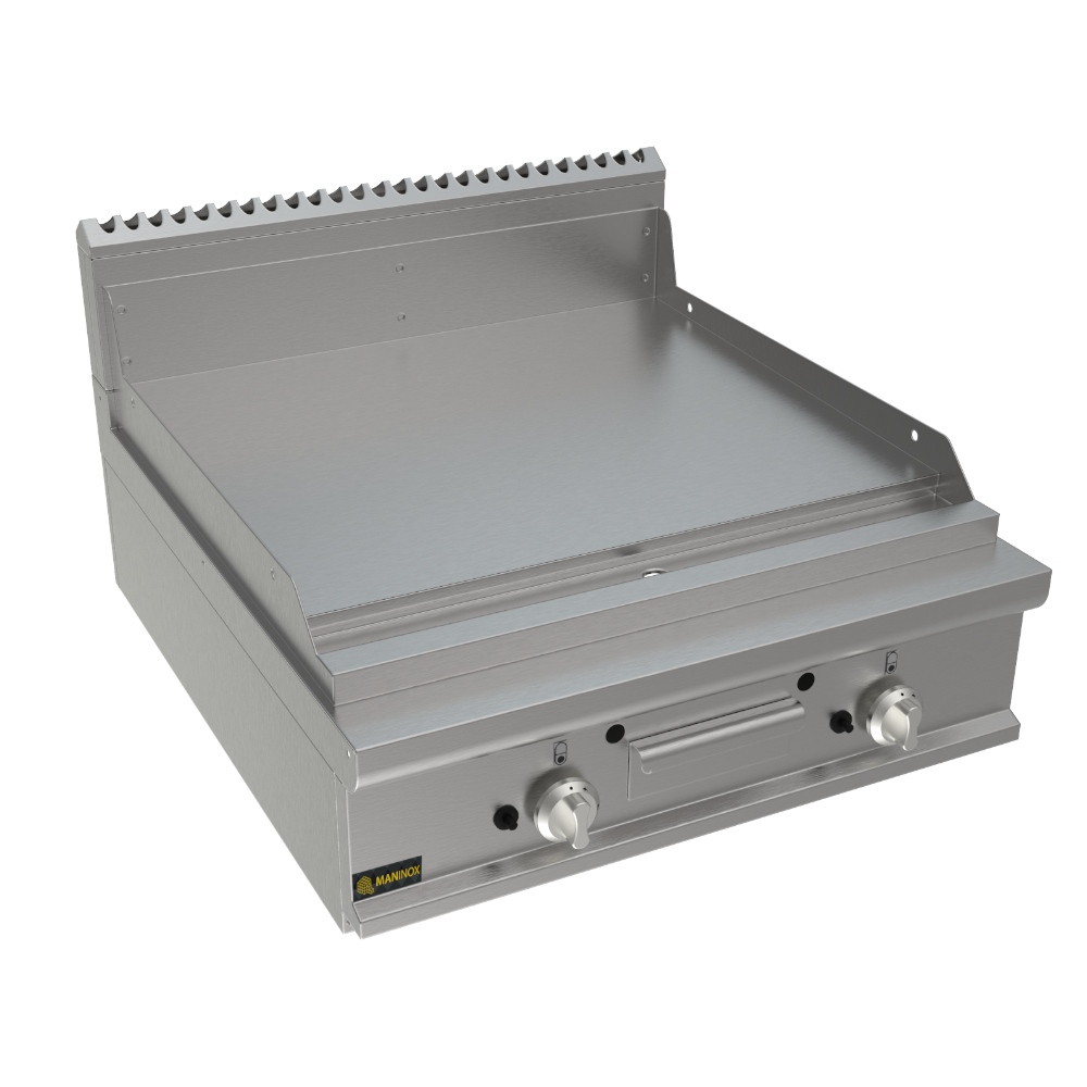 Fry top liscio a gas, 80x90x27.5h, 13.8 kW