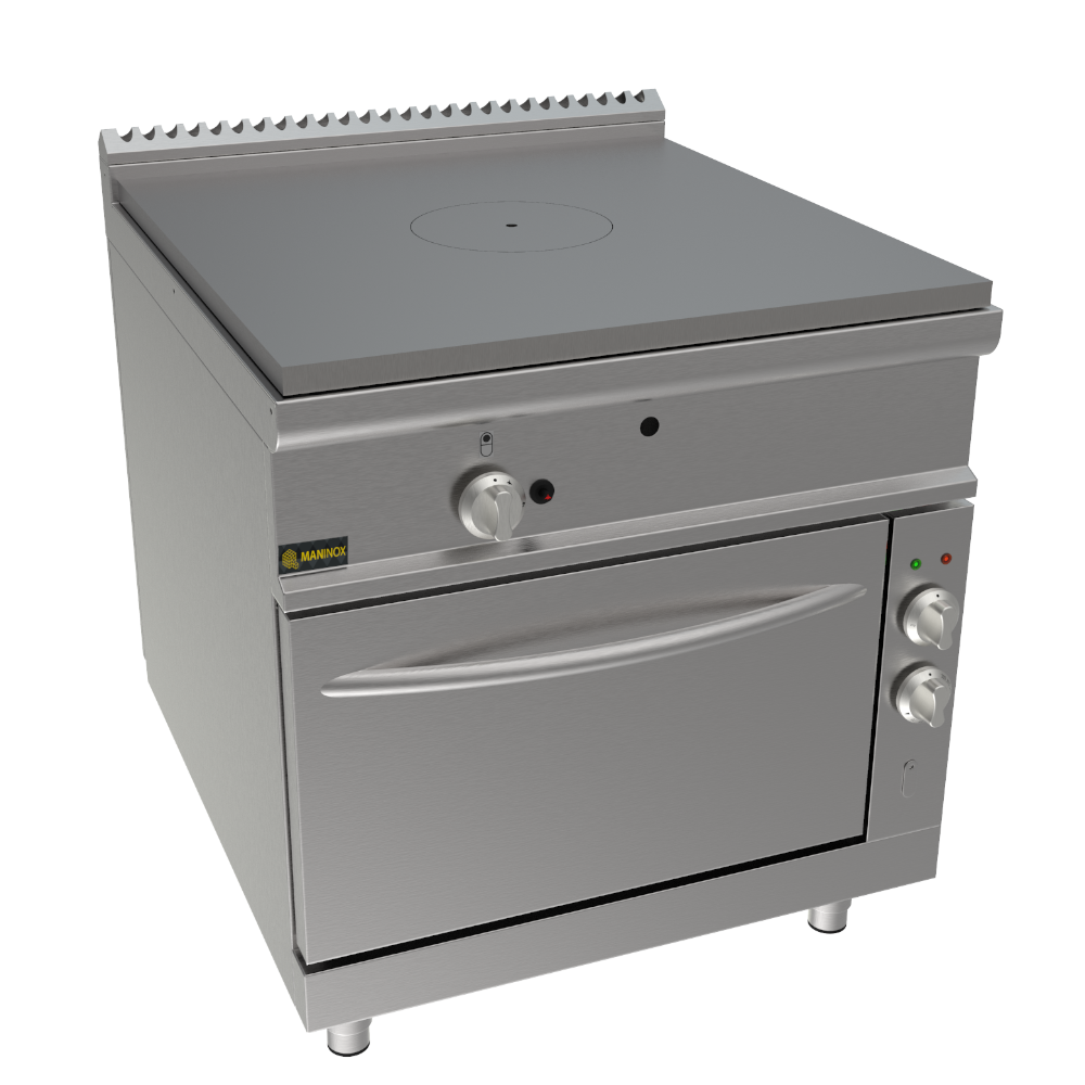 Cucina tuttapiastra a gas con forno elettrico 80x90x85h, 17.48 kW