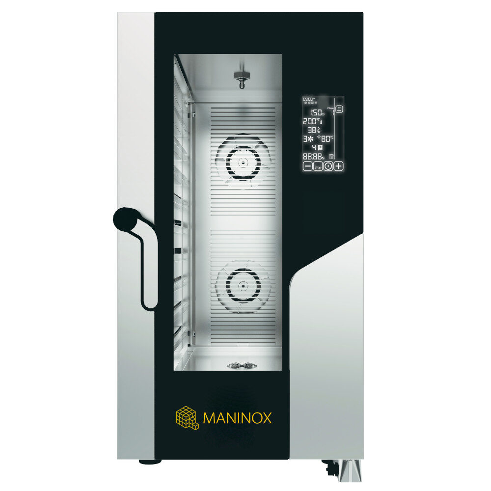 Forno Forno elettrico combinato convezione vapore 10 teglie 1/1 GN compatto con pannello digitale touch