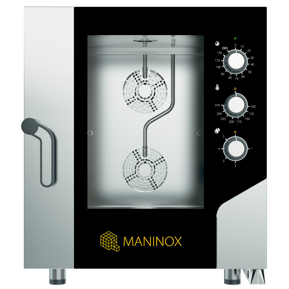 Forno Forno elettrico combinato convezione vapore 6 teglie 2/1 GN con pannello elettromeccanico