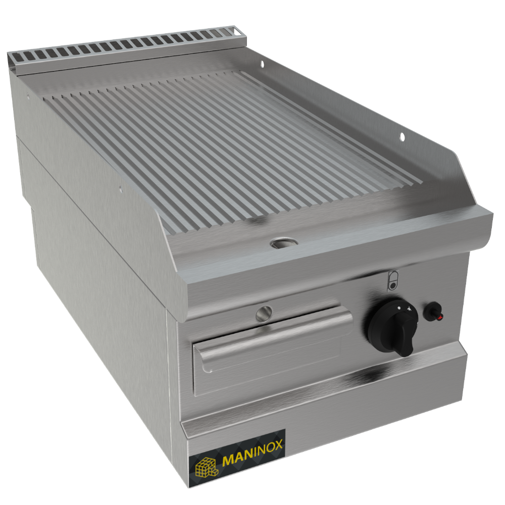 Fry top rigato 40x70x30.5h, 6 kW