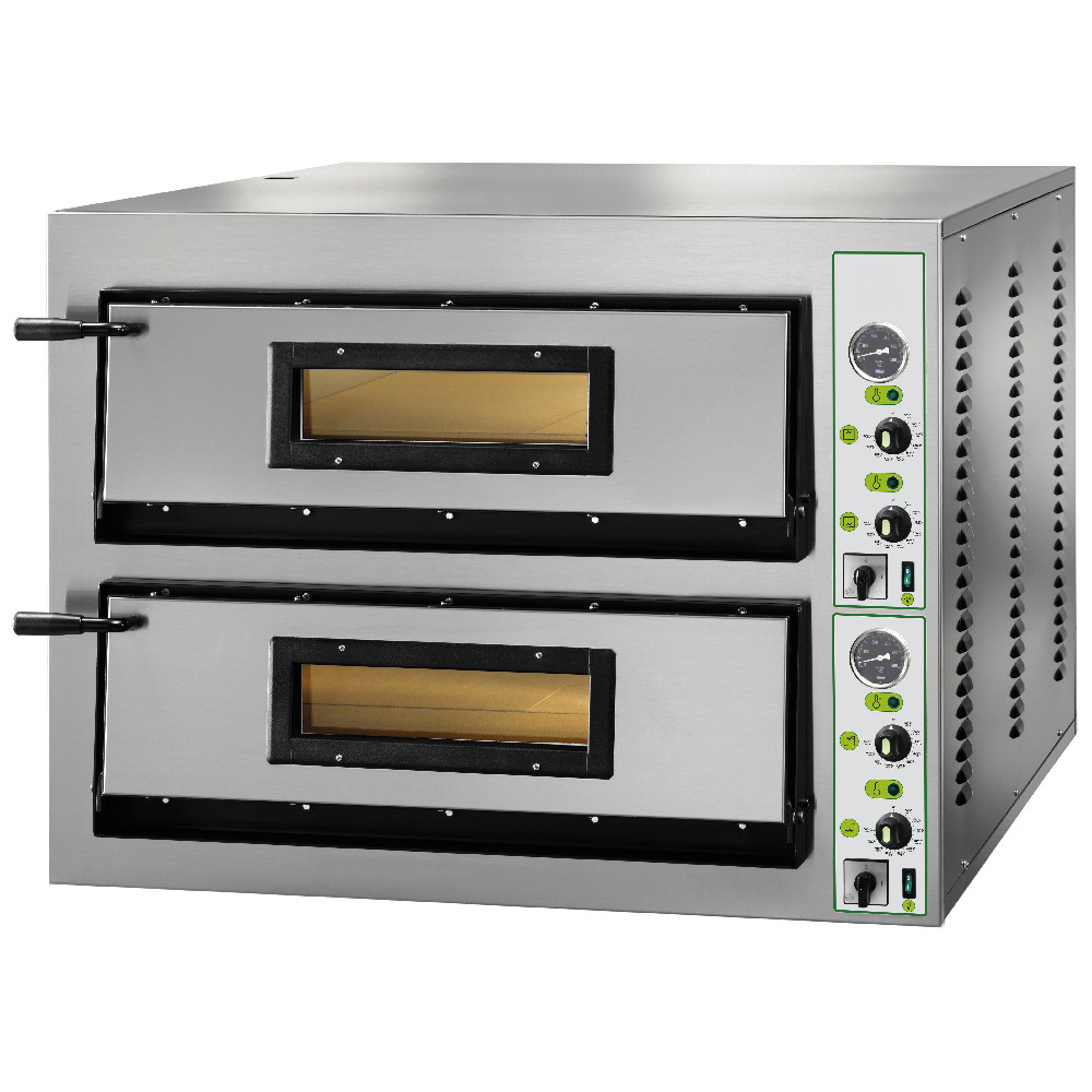 Forno pizza elettrico, due camere 6+6 pizze Ø 36 cm trifase, 137x85x75h cm