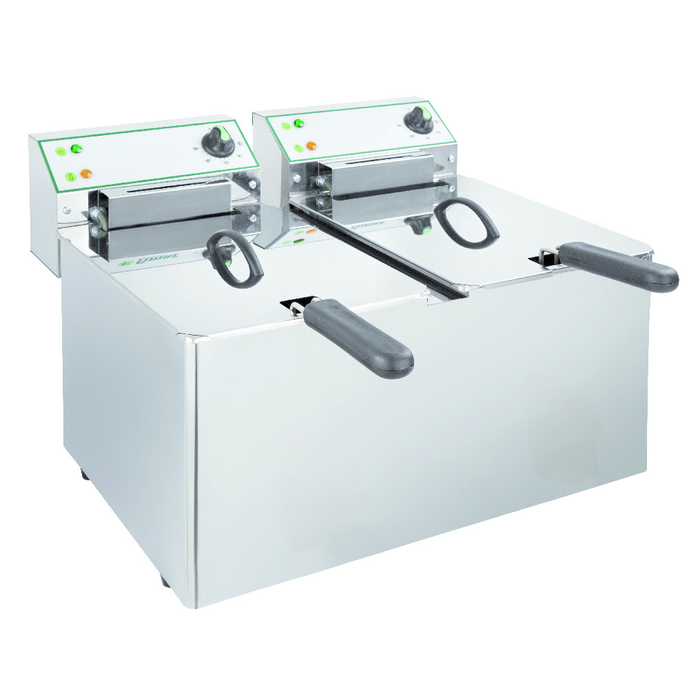 Friggitrice da banco, 565x425/600x360h, 230V, 10+10L