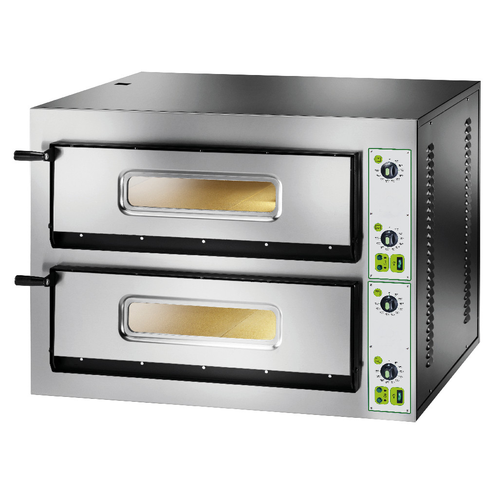 Forno pizza elettrico,due camere 4+4 pizze Ø 36 trifase, 101x85x75h cm