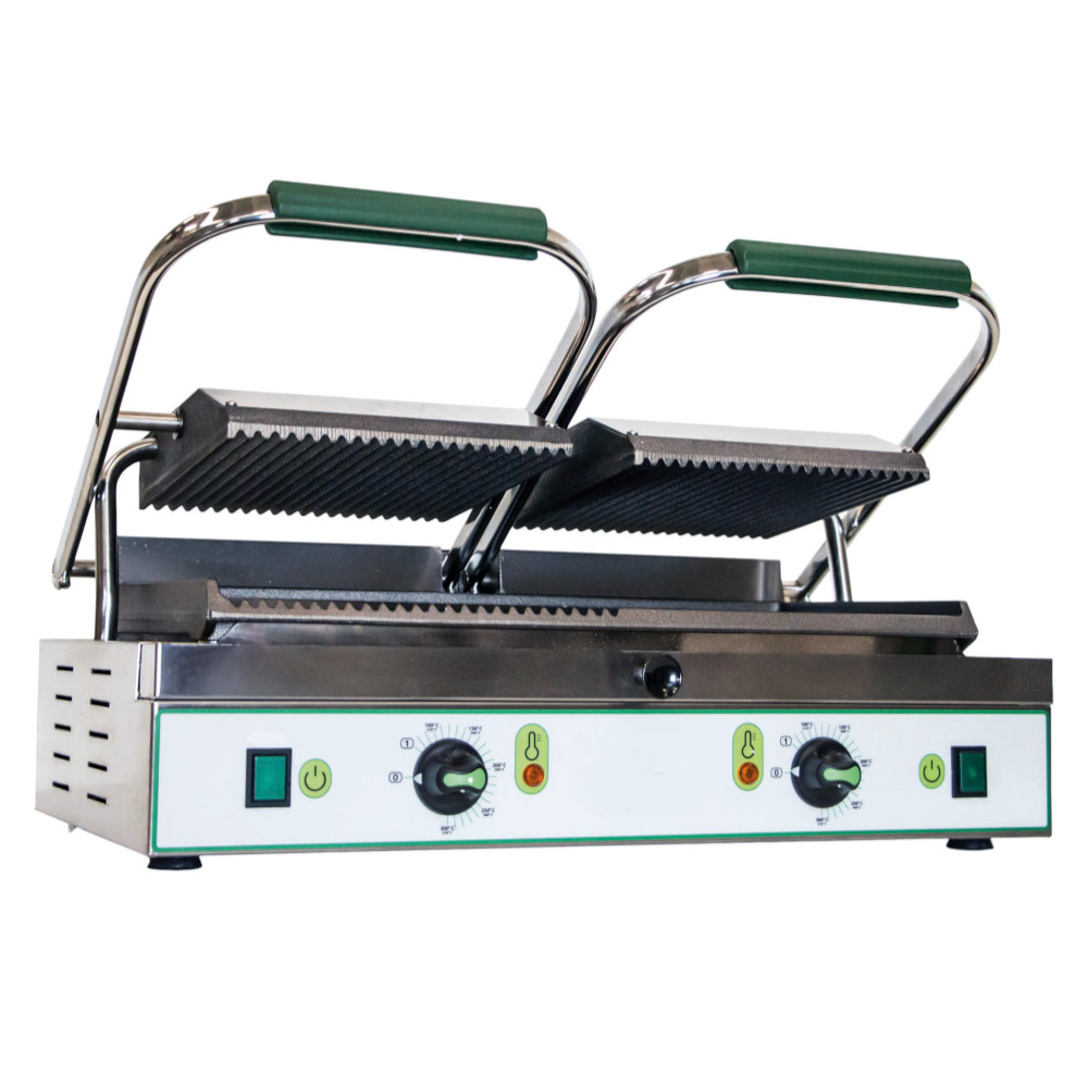 Piastra Piastra mista/rigata in ghisa, trifase, 57x36x20h cm, 3.6 kW