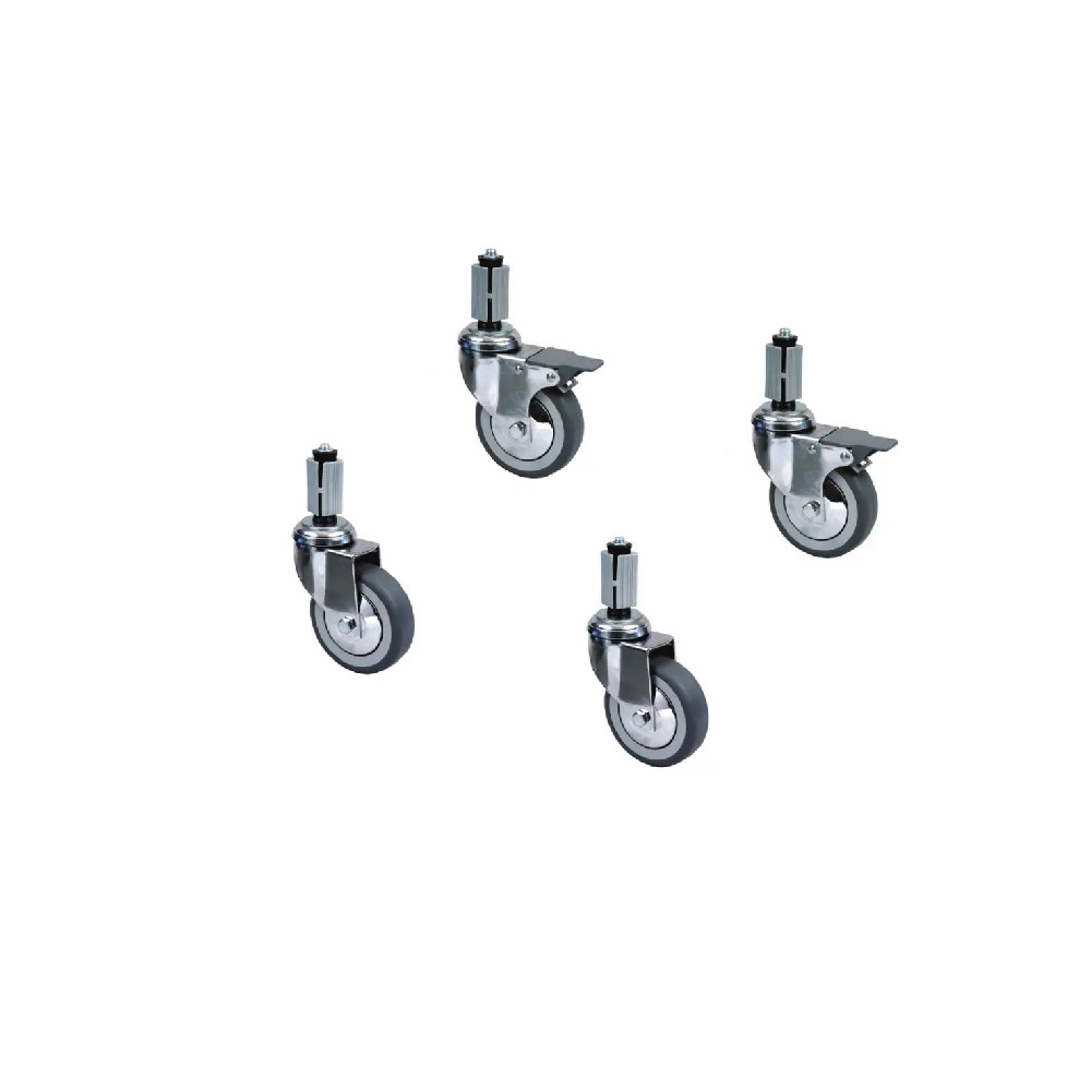 Ruote girevoli per tavolo aperto con gamba quadra