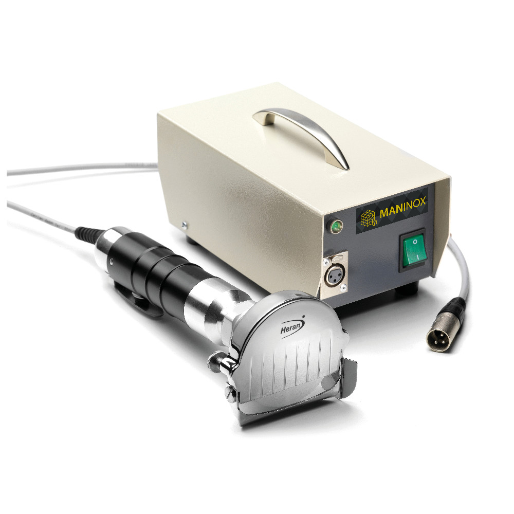 Coltello elettrico professionale con trasformatore, regolazione automatica potenza motore Ø 80 mm